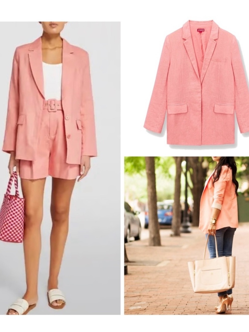 STAUD MAXWELL BLAZER in Cantaloupe